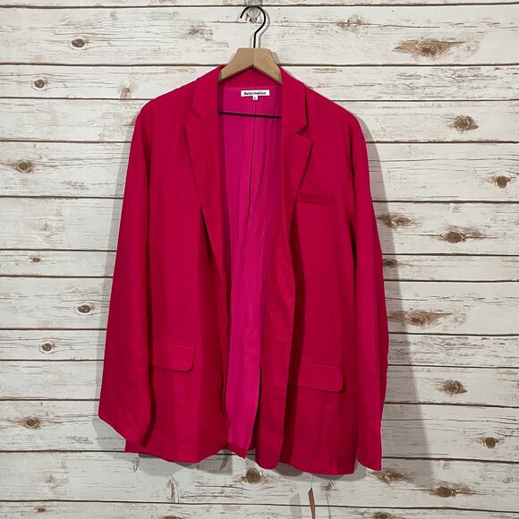 NWT Reformation Stacey Linen Blazer - Corvette Pink - XL - Picture 6 of 14